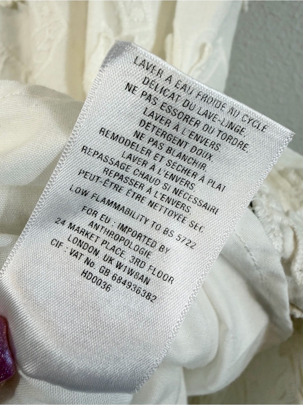 Anthropologie Wolven Tilly Dress Size SP White Black Fit & Flare Embroidered - Picture 8 of 10